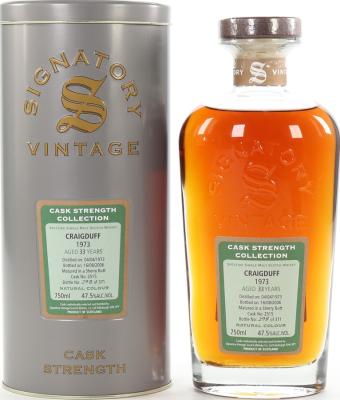 Craigduff 1973 SV Cask Strength Collection Refill Sherry Butt 2515 47.5% 750ml