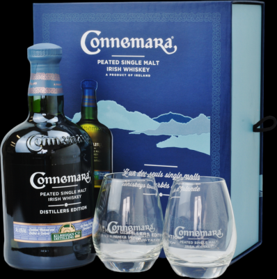Connemara Distillers Edition + 2 glasses 43% 700ml