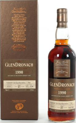 Glendronach 1990 Single Cask Batch 15 Pedro Ximenez Sherry Puncheon #7005 53.4% 700ml