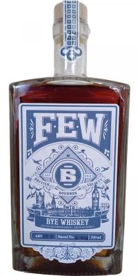 FEW 2016 Rye Whisky 16-0628 British Bourbon Society 59.5% 700ml
