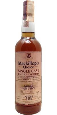 Inchgower 1981 McC Single Cask Cask Strength Sherry Wood #10975 59.5% 700ml