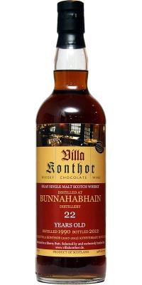Bunnahabhain 1990 VK 5yo Villa Konthor 2007-2012 Sherry Butt 54% 700ml