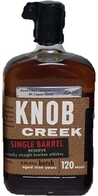 Knob Creek 2003 Single Barrel Reserve #3661 BC Liquor Stores 60% 750ml
