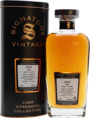 Ledaig 2005 SV Refill Sherry Butt 64.9% 700ml