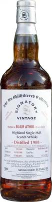 Blair Athol 1988 SV The Un-Chillfiltered Collection Cask Strength Refill Sherry Butt #6844 K&L Wine Merchants 54.3% 750ml