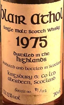 Blair Athol 1975 Highlands Kingsbury 24yo 57.5% 700ml