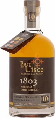 Barr an Uisce WiHi 1803 10yo 1st fill bourbon barrels 46% 700ml