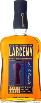 John E. Fitzgerald Larceny Barrel Proof Kentucky Straight Bourbon Whisky New American Oak Batch B520 61.1% 750ml