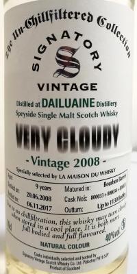 Dailuaine 2008 SV Bourbon Barrels 40% 700ml