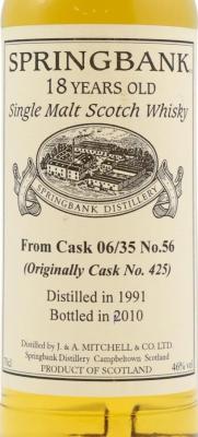 Springbank 1991 Private Bottling 46% 700ml