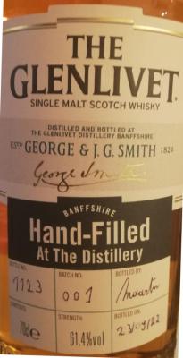 Glenlivet Hand filled at the distillery 61.4% 700ml