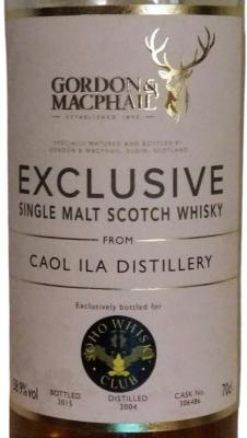 Caol Ila 2004 GM 1st Fill Bourbon Barrel #306486 Soho Whisky Club Exclusive 58.9% 700ml