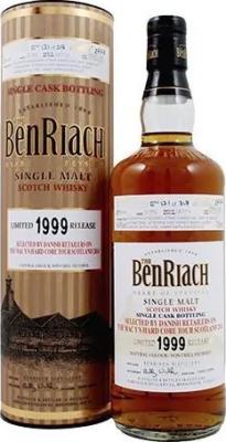 BenRiach 1999 Single Cask Bottling Virgin Oak Hogshead #5698 54.6% 700ml