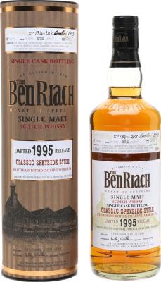 BenRiach 1995 Single Cask Bottling Bourbon Barrel #182044 52.5% 700ml