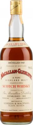 Macallan 1945 GM A Pure Highland Malt sherry Co. import Pinerolo 43% 750ml