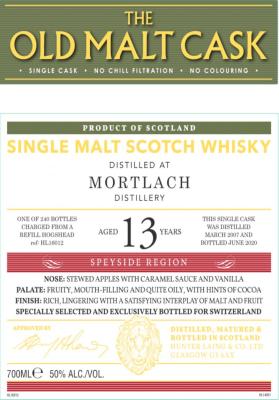 Mortlach 2007 HL Refill Hogshead 50% 700ml