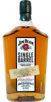 Jim Beam Single Barrel Kentucky Straight Bourbon Whisky JB 7077 47.5% 750ml