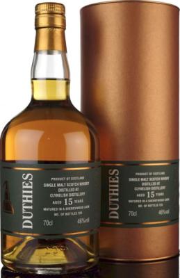 Clynelish 15yo CA Duthies Sherrywood Cask 46% 700ml