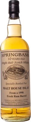 Springbank 1998 Private Bottling Malt House Islay Fresh Rum Barrel 59.7% 700ml