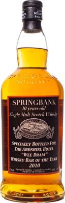 Springbank 10yo WEE DRAM for The Ardshiel Hotel Whisky Bar of the Year 2010 46% 700ml