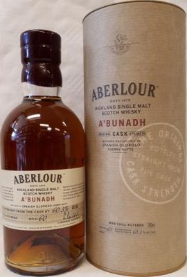 Aberlour A'bunadh batch #60 Sherry Oloroso Butt 60.3% 750ml