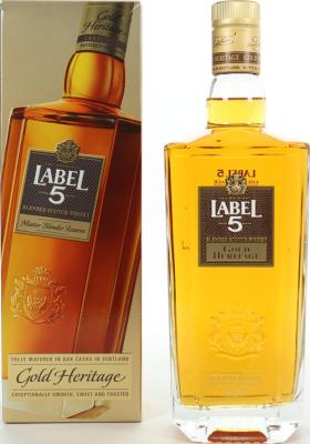 Label 5 Gold Heritage Oak Casks 40% 750ml