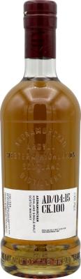 Ardnamurchan 2015 AD 04:15 CK.100 Private Cask Bottling Unpeated 1st Fill Spanish Oak Sherry Hogshead The Resipole 100 57.8% 700ml