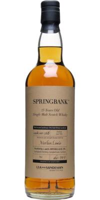 Springbank 1992 #168 posh wine merchants Lea and Sandeman 56.8% 700ml