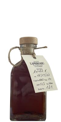 Laphroaig 14yo Handfilled Distillery only 4yo Bourbon Manzanilla Sherry from 2011 53.3% 250ml