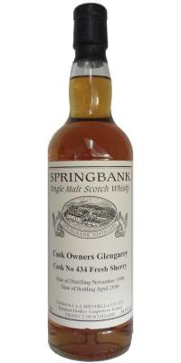 Springbank 1998 Cask Owners Glengarry #434 54.6% 700ml