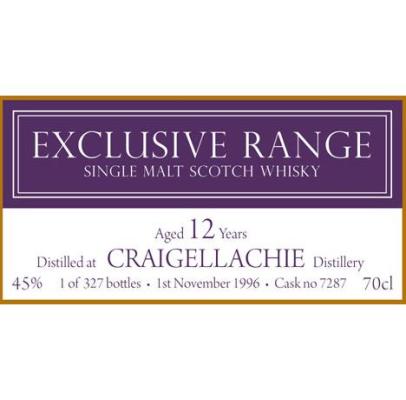 Craigellachie 1996 CWC Exclusive Range 7287 45% 700ml