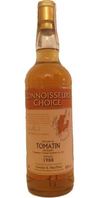 Tomatin 1988 GM Connoisseurs Choice Refill American Hogsheads 43% 700ml