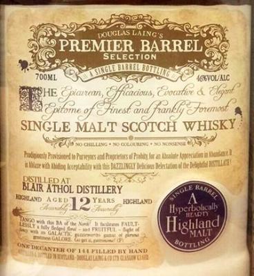 Blair Athol 12yo DL Premier Barrel Selection 46% 700ml