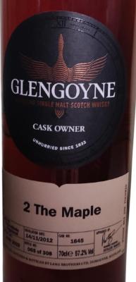 Glengoyne 2012 Cask Owners Amontillado Sherry Hogshead The Maple caskowners 57% 700ml