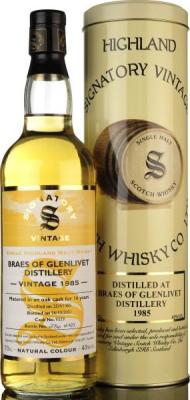 Braes of Glenlivet 1985 SV Vintage Collection Oak Cask #9329 43% 700ml