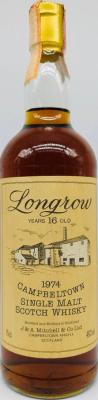 Longrow 1974 Cork cap distillery label 46% 700ml