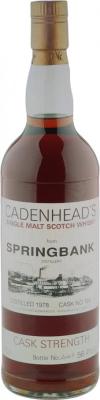 Springbank 1978 CA Distillery Label #196 56.4% 700ml