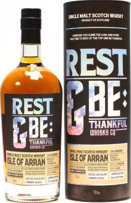 Arran 1998 RBTW Limited Edition Bourbon Cask 98/820 56.8% 700ml