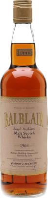 Balblair 1964 GM Rare Vintage 40% 700ml