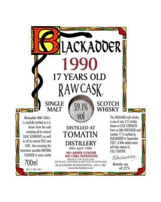 Tomatin 1990 BA Raw Cask Hogshead 7716 59.1% 700ml