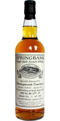 Springbank 1993 Private Bottling Whiskyfreunde Essenheim Fresh Sherry Butt 05/277-37 52% 700ml