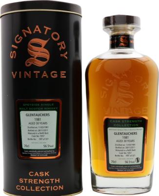 Glentauchers 1981 SV Cask Strength Collection Refill Butt #1057 56.5% 700ml