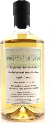 North British 2006 WhB 10yo Refill Bourbon Barrel #818390 52.5% 700ml