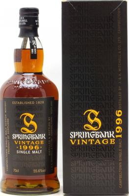 Springbank 1996 Vintage for Oddbins Manzanilla #260 55.6% 700ml