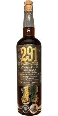 Distillery 291 Colorado Whisky Rye Barrel Proof Single Barrel New Oak + Aspen Stave Finish 66.3% 750ml