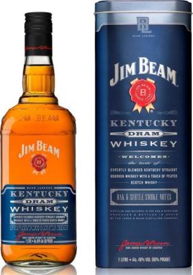 Jim Beam Kentucky Dram Whisky New Oak + Ex-Bourbon Travel Retail 40% 1000ml