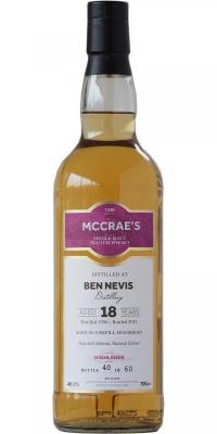 Ben Nevis 1996 JMC The McCrae's Refill Hogshead 46% 700ml