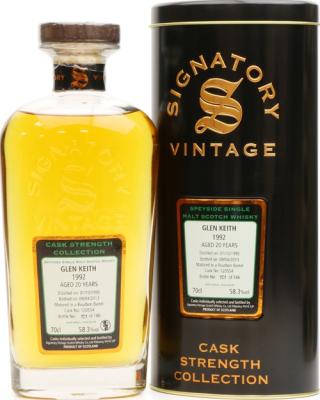 Glen Keith 1992 SV Cask Strength Collection Bourbon Barrel #120554 58.3% 700ml