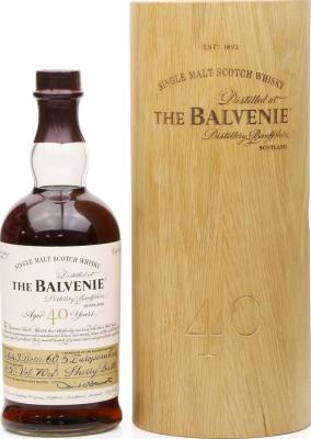 Balvenie 40yo Batch 1 Duty Free Only 48.5% 700ml