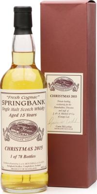 Springbank 15yo Christmas 2015 Fresh Cognac 46% 700ml